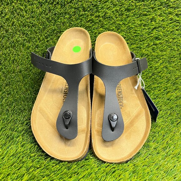 Birkenstock Gizeh Birko-Flor Mens Size 9 Black Brown Beach Outdoor Sandals main image 4